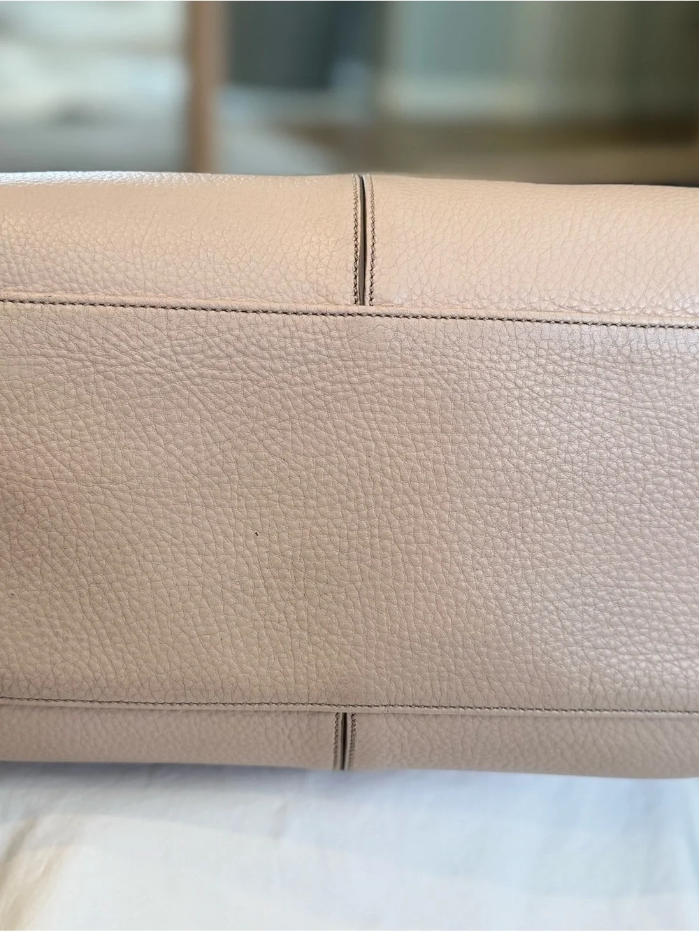 Cole Haan Blush Peachy Pink Pebbled Leather Satchel